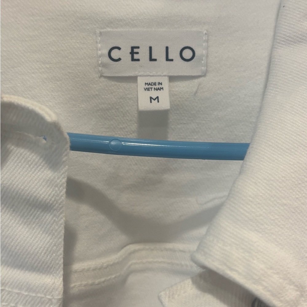 Cello Off-White Cropped Denim Jacket - Picture 3 of 11